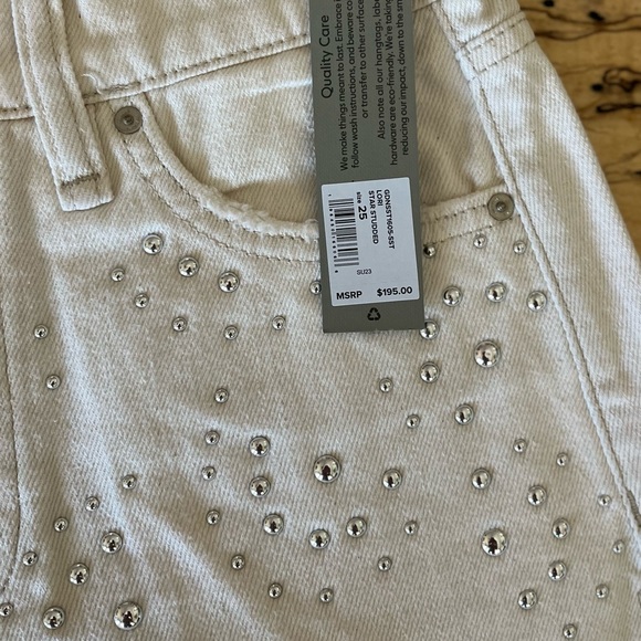 Hudson Lori High-Rise Studded Denim shorts Size 25 NWT - Picture 8 of 10
